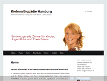 Tablet Screenshot of kieferorthopaedie-hamburg.com